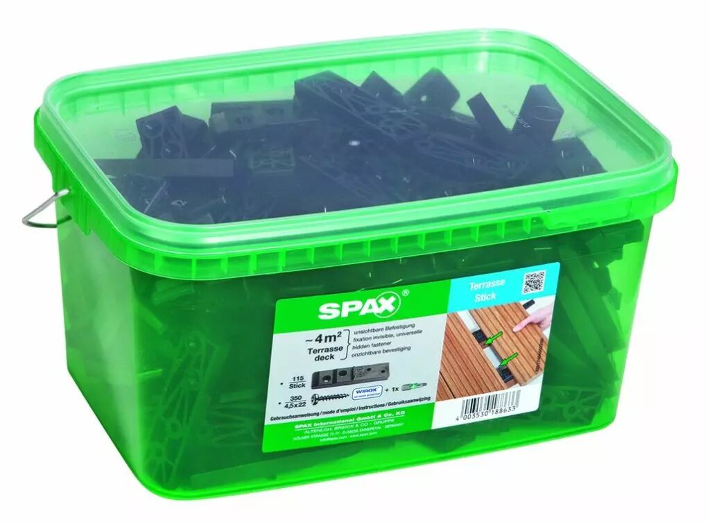 Fixation invisible pour terrasse bois spax Stick Fixation invisible pour terrasse bois spax Stick