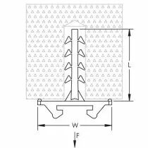 Insert poussoir pour plâtre ou béton