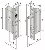 Serrure de porte coulissante electro - verrou 12 V