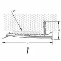 Etrier pour câbles avec insert