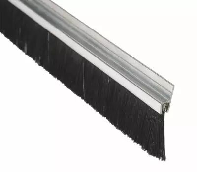 Plinthe anti vent fixe aluminium  brosse