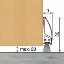 Plinthe anti vent fixe inox à brosse - BDP 3 B RVS