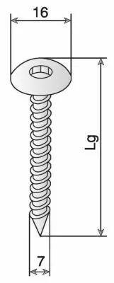 Visserie boulonnerie aluminium vis tte ronde large - empreinte Torx