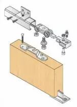 Ferrure de porte coulissante bois kit complet série 400