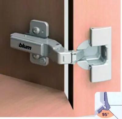 Blum charnire invisible d'angle  35 mm srie Clip Top amortisseur intgr et dcondamnable