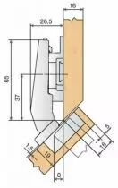 Blum charnière invisible d'angle ø 35 mm série Clip Top amortisseur intégré et décondamnable