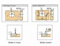 Blum charnière invisible d'angle ø 35 mm série Clip Top amortisseur intégré et décondamnable