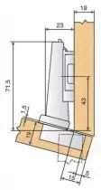 Blum charnière invisible d'angle ø 35 mm série Clip Top amortisseur intégré et décondamnable