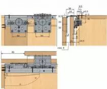 Ferrure de portes coulissantes bois top Line 22