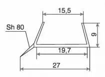 Joint pour socle bois - Plastique translucide