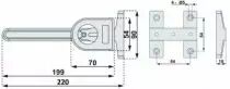 porte-pantalons et cravates - aluminium - plastique gris