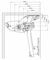 Ferrure de porte relevante EWIVA avec barre de synchronisation séparée