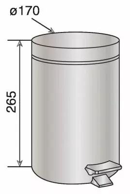 Poubelle salle de bain ronde  pdale