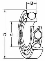 Roulements à billes type 2RSH/RS1 avec 2 joints étanches