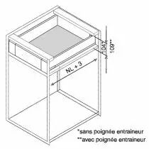 LÉGRABOX hauteur M : 106 mm - blanc soie mat