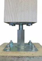 Kit pied de poteau M20 réglable