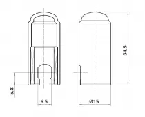 Cache fiche ø 15 - Type 818