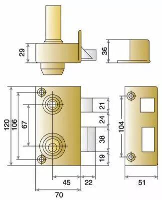 Sret  cylindre rond JPM Vga verticale  fouillot - Carr de 7 mm