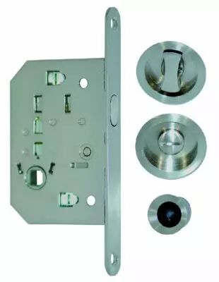 Set porte coulissante inox -  condamnation