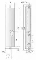 À larder têtière inox Métalux 2 points haut et bas - 30 à cylindre