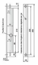 À larder têtière inox Métalux 2 points haut et bas - 32 à fouillot