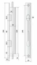 À larder têtière inox Métalux 2 points haut et bas - 31 à bascule