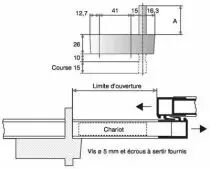 Verrou limiteur d'ouverture à clé pour fixation en applique