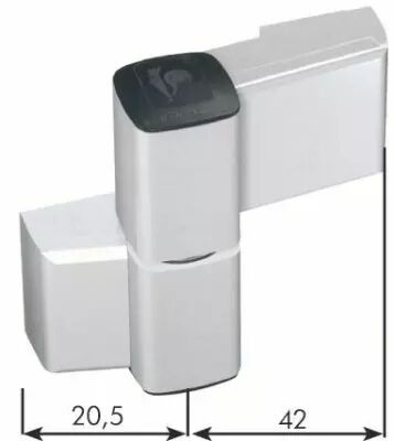 Paumelle srie 60 AT pour porte aluminium jusqu' 140 kg - Axe 20 mm
