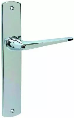 Ensemble Riv Bloc - Chrom miroir - Plaque de 220 x 40 mm - entraxe de fixation 195 mm