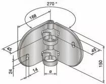 Gamme Design Production support d'angle pour poteau