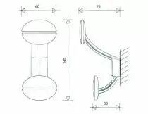 Porte vêtement seul aluminium poli