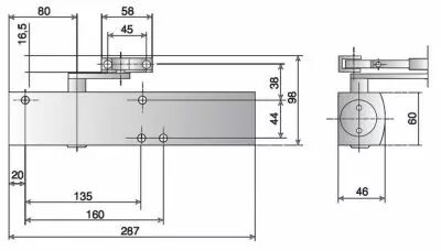 Ferme - porte TS 4000 - Corps seul