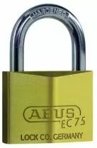Cadenas à clés laiton massif - série EC 75 - Anse acier cémenté - 5 clés - varié