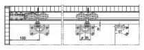 Ferrure de portes coulissantes bois dorado 40/IS