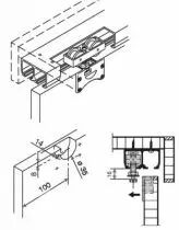 Ferrure de portes coulissantes bois dorado 40/IS