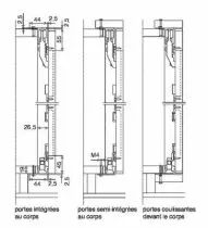 Ferrure de porte pliante multifold 30