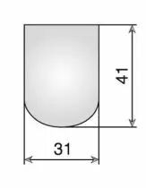 Charnière invisible ø 26 mm d'angle pour porte verre ouverture 94 ° - angle + 20°