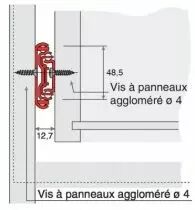 Coulisses à billes sortie totale 45 kg - montage latéral