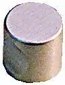Bouton classique cylindrique - aluminium  2 encoches