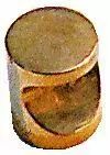 Bouton classique cylindrique - laiton à 1 encoche