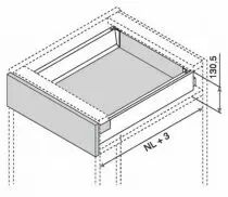 Kit antaro TIP-ON hauteur K : 130,5 mm - blanc