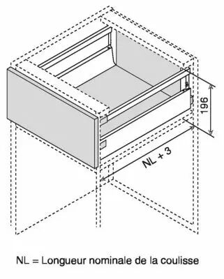Kit antaro TIP-ON hauteur C : 196 mm - blanc