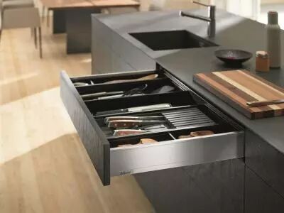 Tiroir LGRABOX hauteur M : 106 mm - inox