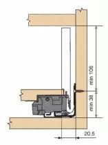 Tiroir LÉGRABOX hauteur K : 144 mm - blanc soie mat