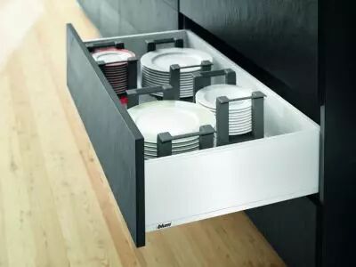 Tiroir LGRABOX hauteur C : 193 mm - blanc soie mat