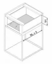 Tiroir LÉGRABOX hauteur C : 193 mm - blanc soie mat