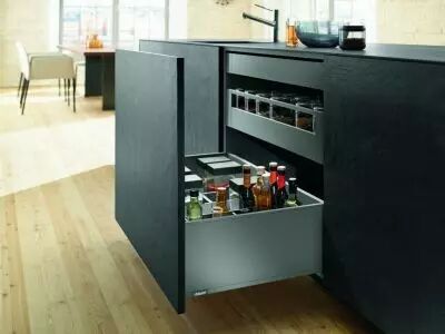 Tiroir LGRABOX hauteur F: 257 mm - gris orion mat