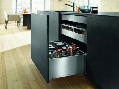Tiroir LGRABOX hauteur F : 257 mm - inox