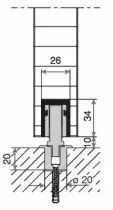 Ferrure de portes coulissantes / pliantes bois Variofold 80/H