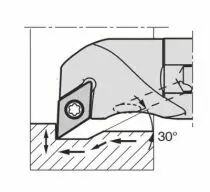 Barre d'alésage A-SDUC avec arrosage et plaquettes DCMT